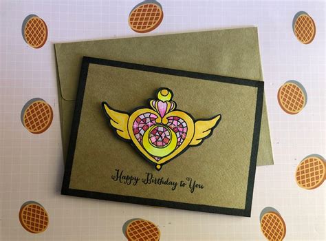 Sailor Moon Birthday Card Etsy