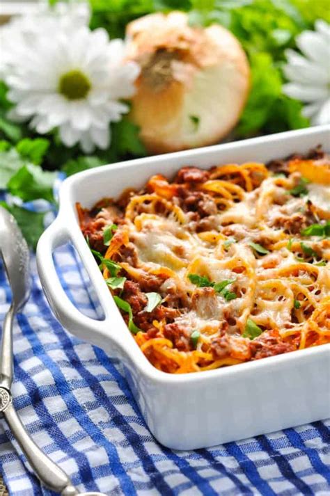 5 Ingredient Amish Easy Baked Spaghetti The Seasoned Mom