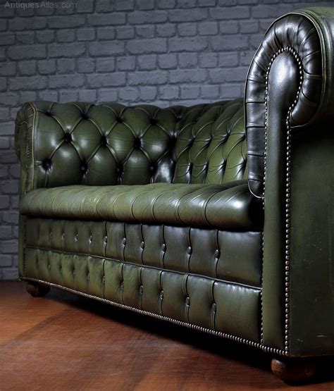 Make a cleaning solution by mixing equal parts water and vinegar in a bowl. Antiques Atlas - Vintage Leather Chesterfield Sofa.
