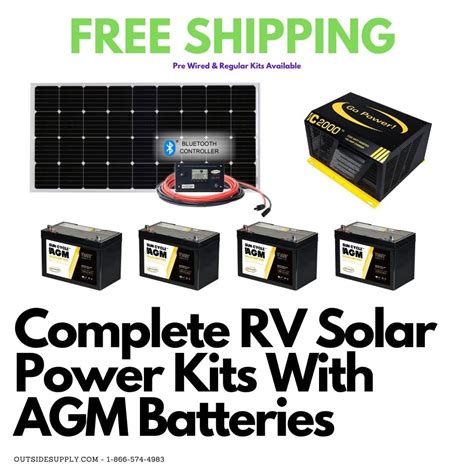 Complete Rv Solar Power Kits With Agm Batteries