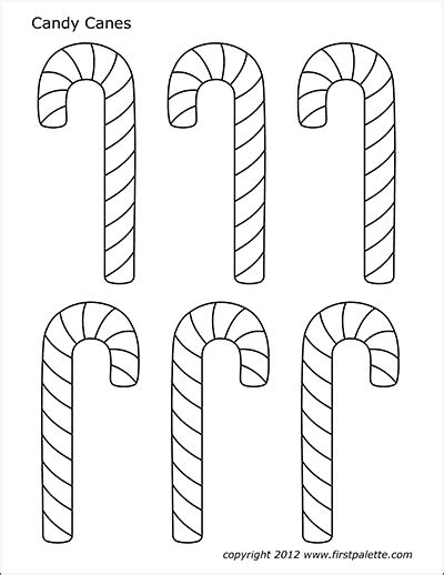 Candy Canes Free Printable Templates And Coloring Pages Firstpalette