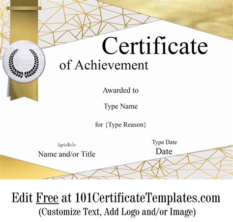 Certificate Of Achievement Free Printable Printable World Holiday