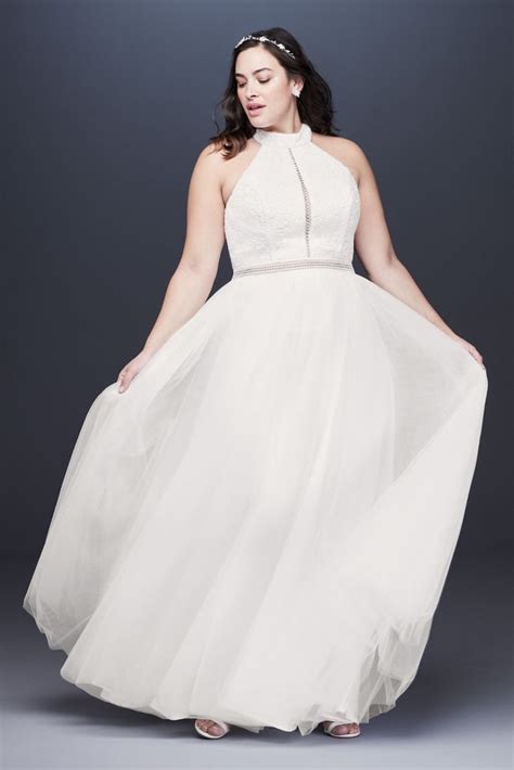 Https://wstravely.com/wedding/high Neck Plus Size Wedding Dress