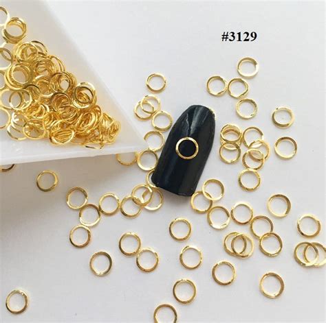 Gold Circles Cabochons Nail Decals 102050 Pieces Nail Art Etsy