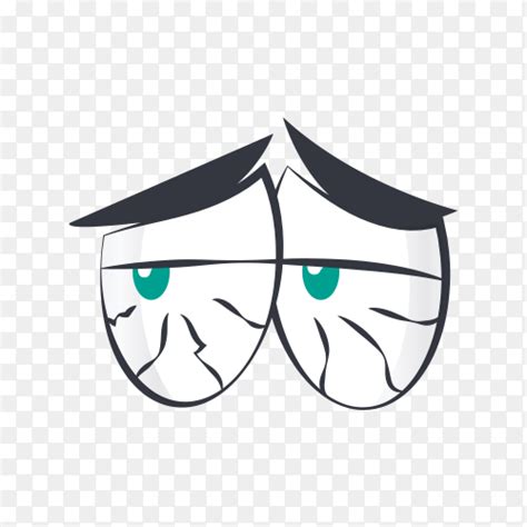 Cartoon Eye Showing Expression And Emotion On Transparent Background