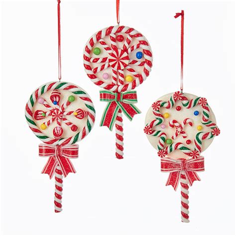 Christmas Candy Lollipop Ornaments Claydough Lollipops Ornament Set
