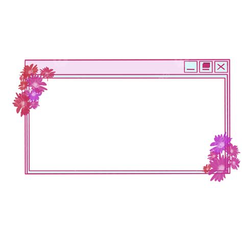 Windows Pop Up Pink With Flower Border Borders Windows Clipart