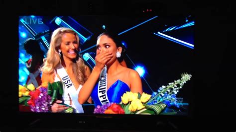 Miss Universe 2015 Mishap Winner Announcement Youtube