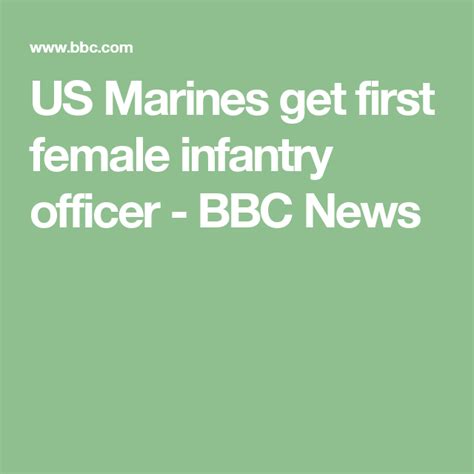 Us Marines Get First Female Infantry Officer Bbc News Us Marine Corps Us Marines Bbc News