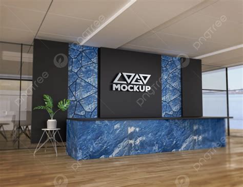 Reception Desk In Modern Office Mockup Template Download On Pngtree