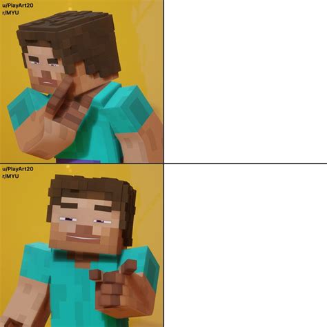Minecraft Drake Meme Template Minecraft Minecraftmeme Minecraftmemes Meme Memes