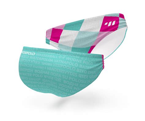 Total Waterpolo Mens Briefs Waterpolo Everywhere Teal Pink