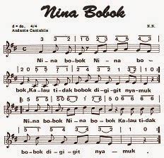 5. Not Angka Lagu Nina Bobok | Kumpulan Not Angka Lagu Anak - Anak