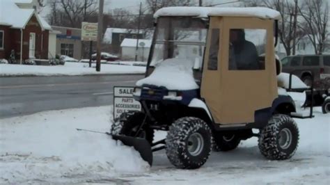 Power Equipment Solutions Cycle Country Golf Cart Snow Plow Kit Youtube