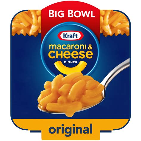 Kraft Original Mac N Cheese Macaroni And Cheese Cups Easy Microwavable Big Bowl Dinner 3 5 Oz