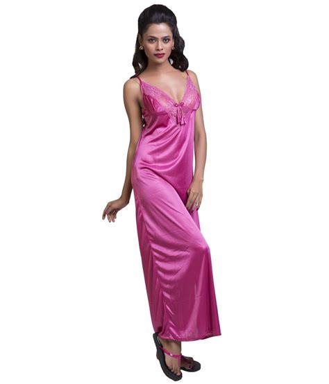 Buy Ishin Pink Silk Nighty Online At Best Prices In India Snapdeal