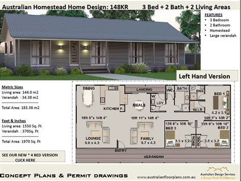 House Plans 1550 Sq Feet Or 148m2 3 Bed Homestead House Plan 3 Bed