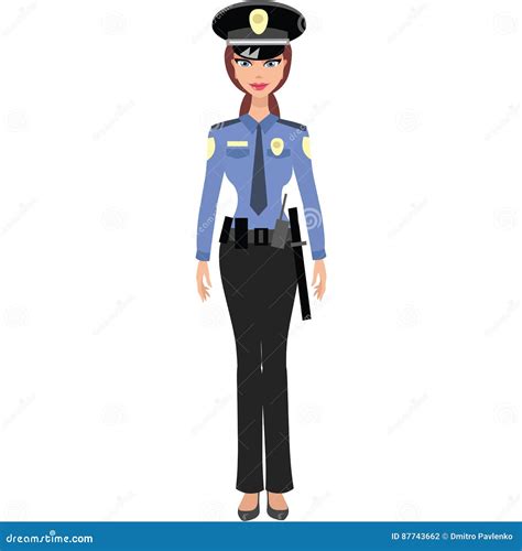 woman police officers guardians of order vector flat cartoon design illustration isolated on
