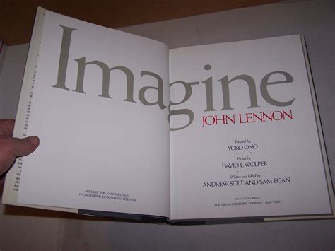 Imagine John Lennon By Andrew Scott And Sam Egan Hard Cover Book With