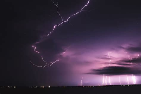 Hd Wallpaper Low Angle Photography Of Lightning Above Building Struck
