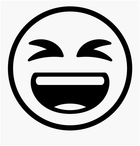 Laughing Face Clipart Black File Laughing Emoji Clipart Black And