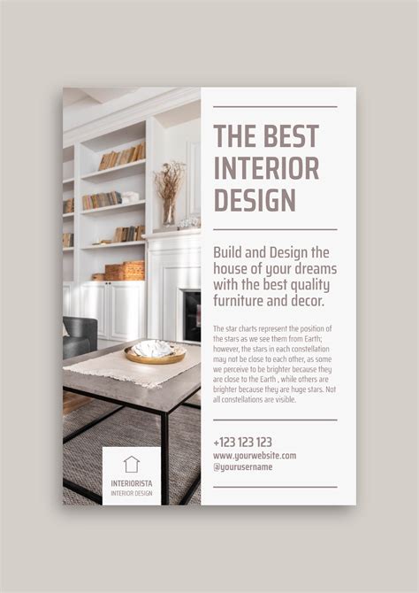 Design This Minimalist The Best Interior Design Flyer Template For Free