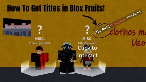 How To Getequip Titles In Blox Fruits How To Trade Fruits In Blox