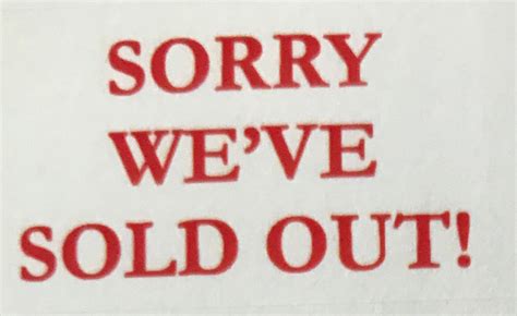 Sorry Sold Out Labels