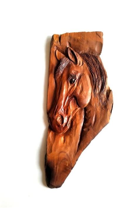 Wooden Horse Horse Wood Carving Wooden Horse Head Wall Art Etsy Australia