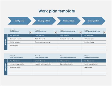 Workplan Powerpoint Template Png Fppt Riset