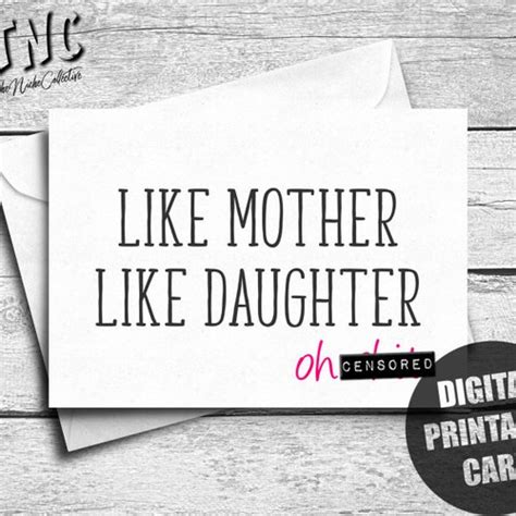 Funny Mother Printable Card Mothers Day Card Mom Card Etsy