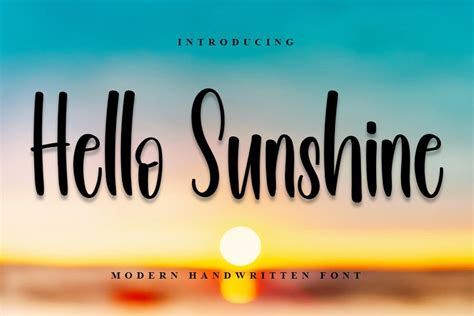 Hello Sunshine Font Free And Premium Download