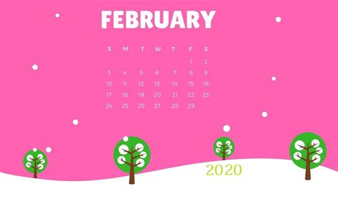 [23+] February 2020 Calendar Wallpapers on WallpaperSafari