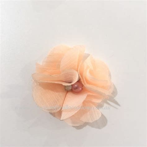 Dainty Fabric Flower Sm Apricot Invitations For All Occasions