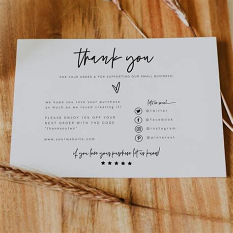 Custom Small Business Thank You Template Editable Small Business Thank