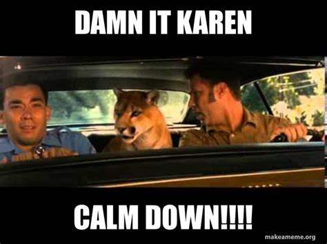 Damn It Karen Calm Down Make A Meme