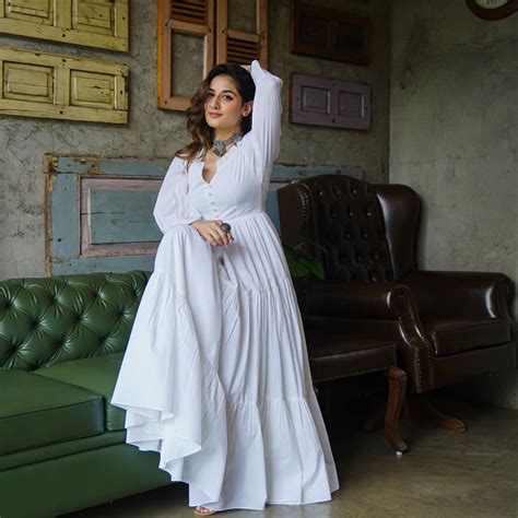 Buy Bunaai Pure White Cotton Maxi Dress For Women Online