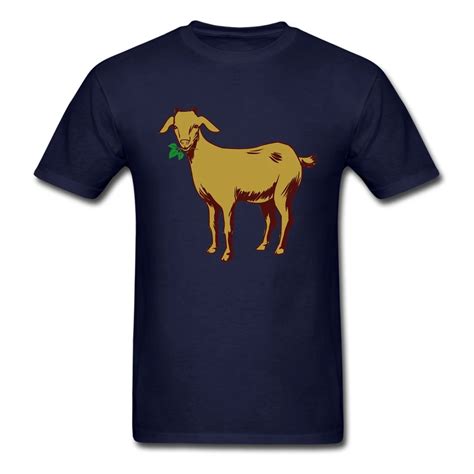 Goat T Shirt Male New Simple Tee Shirts Printed High Quality Loose T Shirt Goat Man Short Sleeve