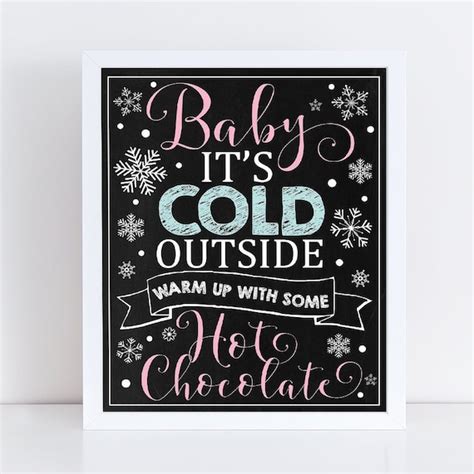 Hot Chocolate Bar Sign Warm Up At The Hot Chocolate Bar Baby Its