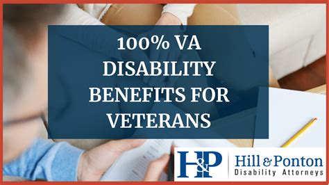 How Can Veterans Earn 100 Va Disability Rating Hill And Ponton Pa