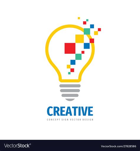 Creative Idea Logo Template Concept Royalty Free Vector