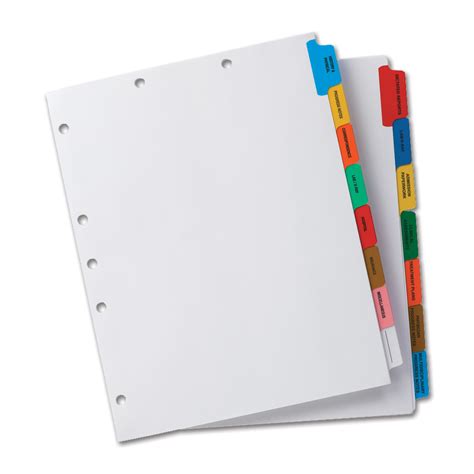 Chart Tab Dividers Custom Chart Pro Systems Medical Ringbinders