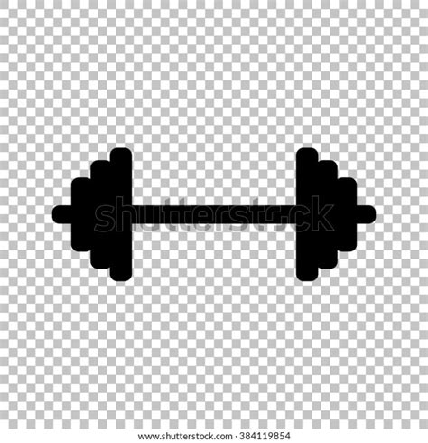Dumbbell Weights Sign Flat Style Icon Stock Illustration 384119854
