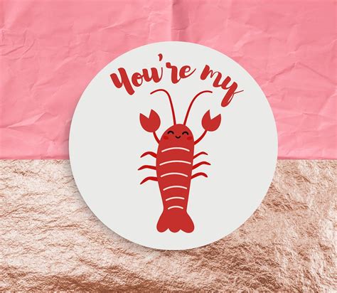Lobster Valentines Stickers Youre My Lobster Stickers Valentines