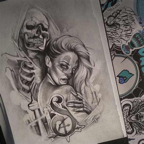Chicano Drawings Dark Art Drawings Tattoo Design Drawings Tattoo