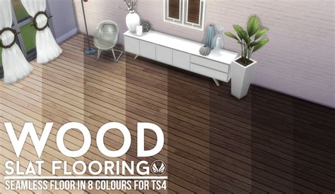 Simsational Designs Wood Slat Flooring And Walls