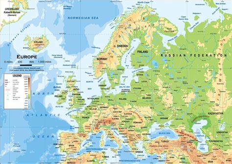 Mappa Geografica Dell Europa Cartina Ad Alta Risoluzione Del