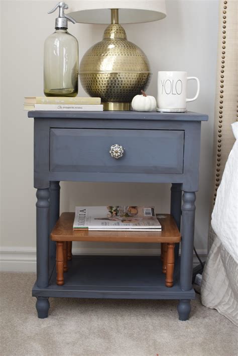 Bedside Table Makeover With Country Chic Paint Mint Candy Designs