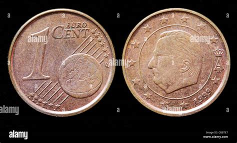 1 Euro Cent Coin Belgium 1999 Stock Photo Alamy