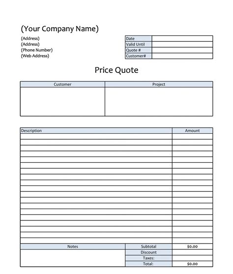 Explore Our Example Of Price Quotation Format Template Quotation